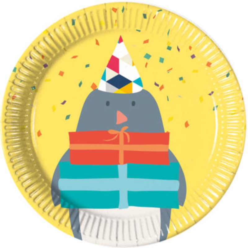 8 Arctic Party paper plates 20cm