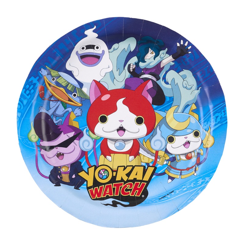 8 Yo-kai Watch plates 18cm