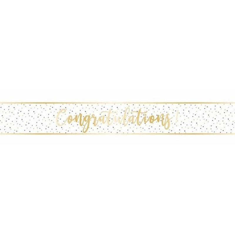 Congratulations foil banner gold 2.7m