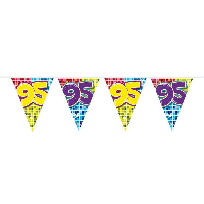 Groovy 95th Birthday pennant chain 3m