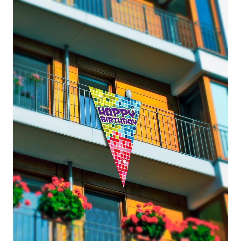 Groovy Happy Birthday XXL pennant 1.5mx 90cm