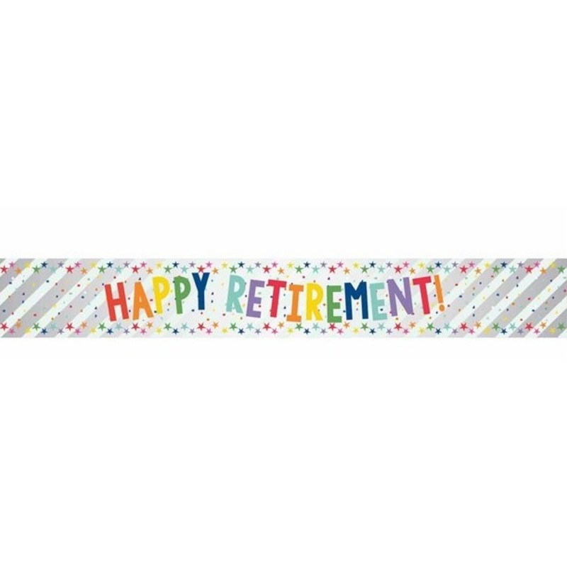 Happy Retirement foil banner 174cm