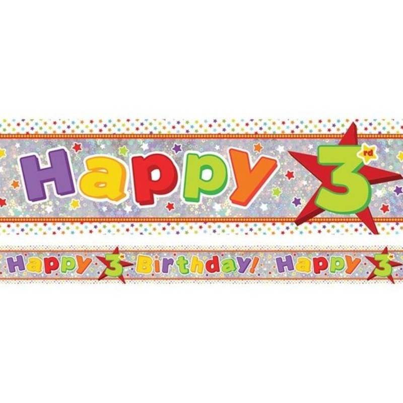 Holo 3rd Birthday Banner 2.7m