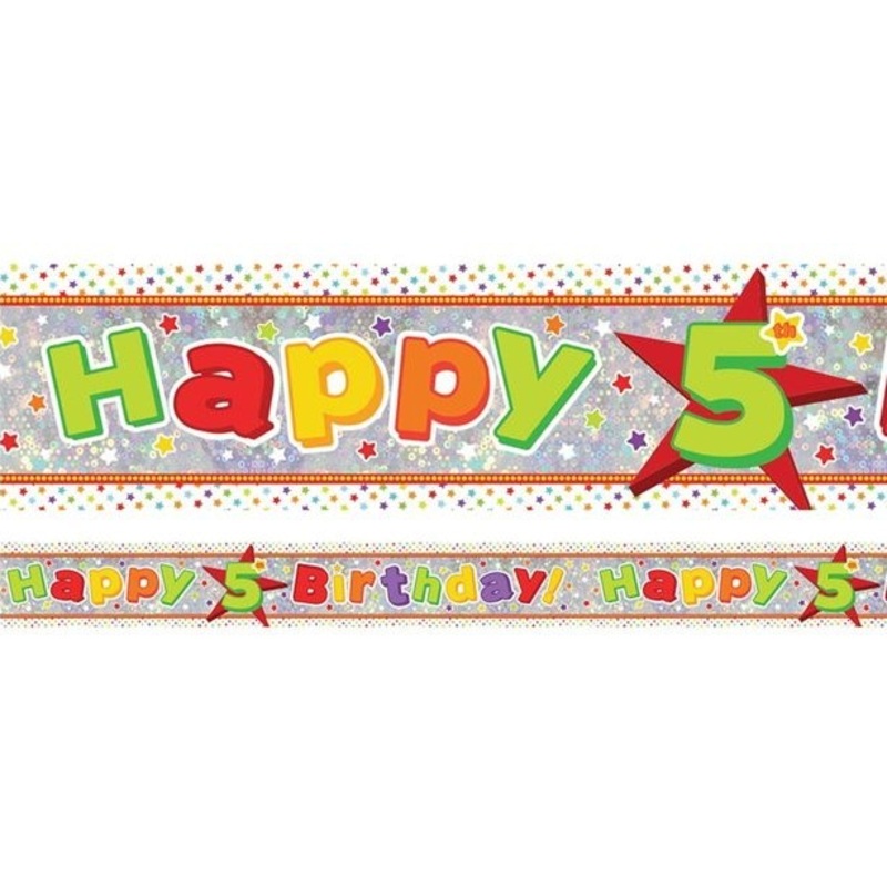 Holo 5th Birthday Banner 2.7m