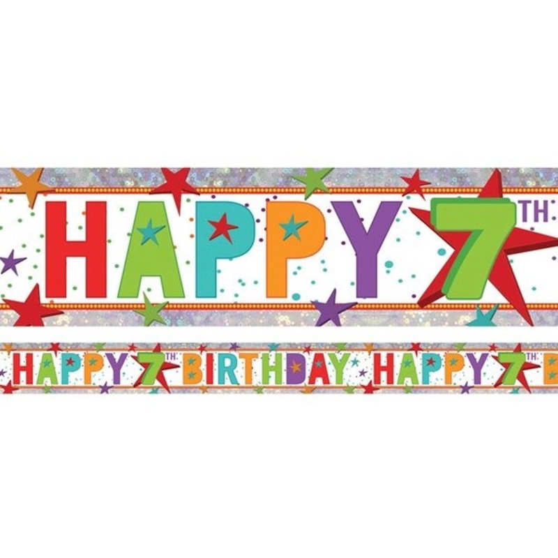 Holo 7th Birthday Banner 2.7m