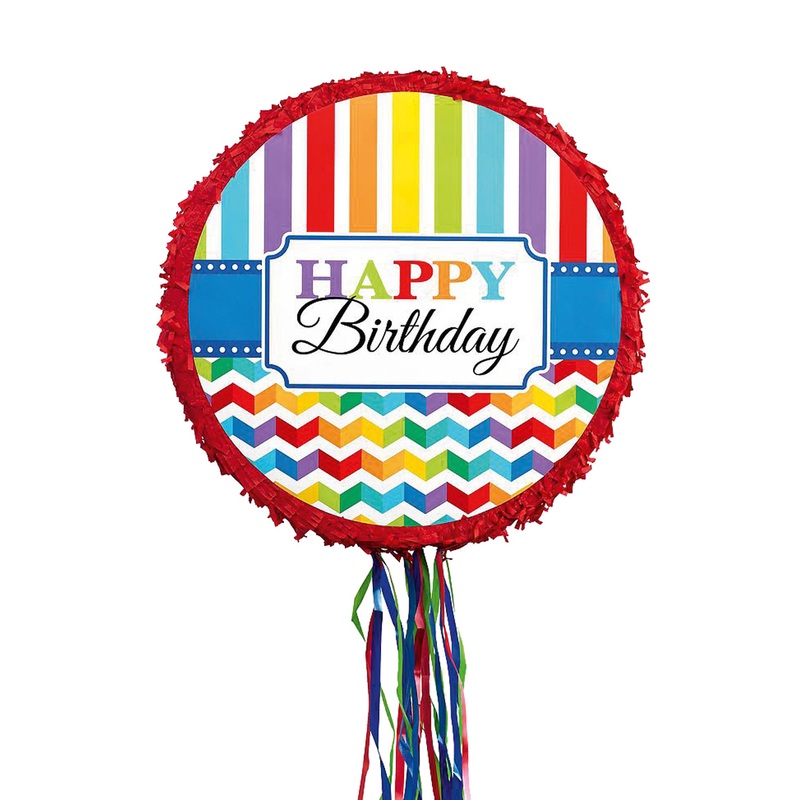 Rainbow Birthday train pinata 45cm