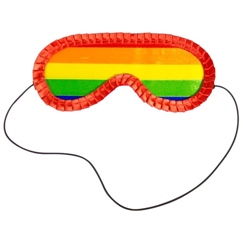 Rainbow pinata eye mask