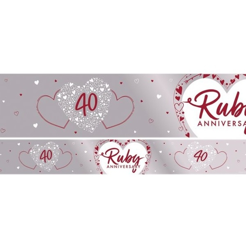 Ruby wedding banner 2.74m