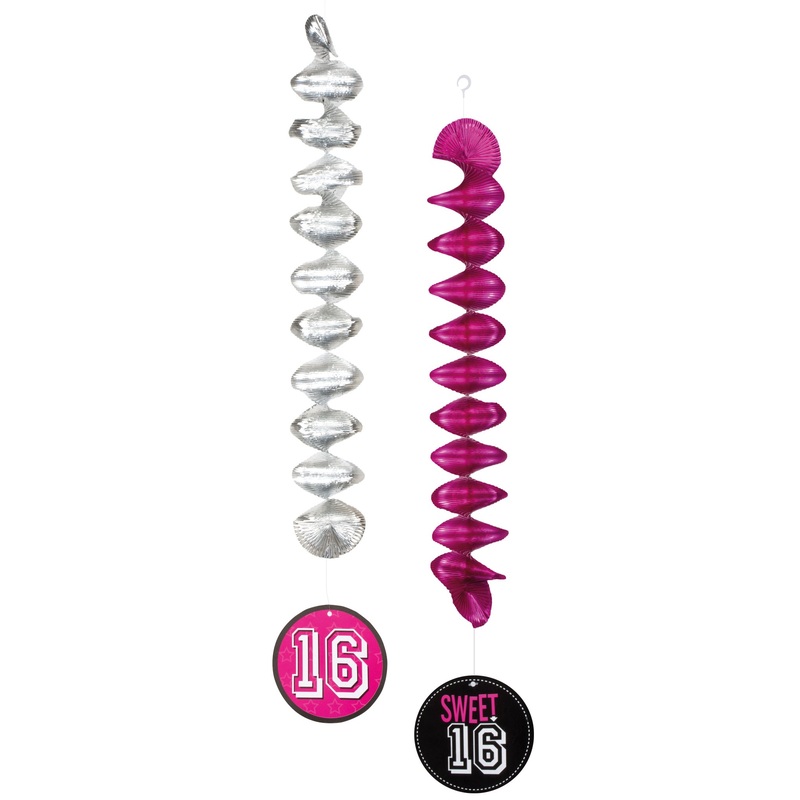 Sweet 16 decorative spirals set 60cm