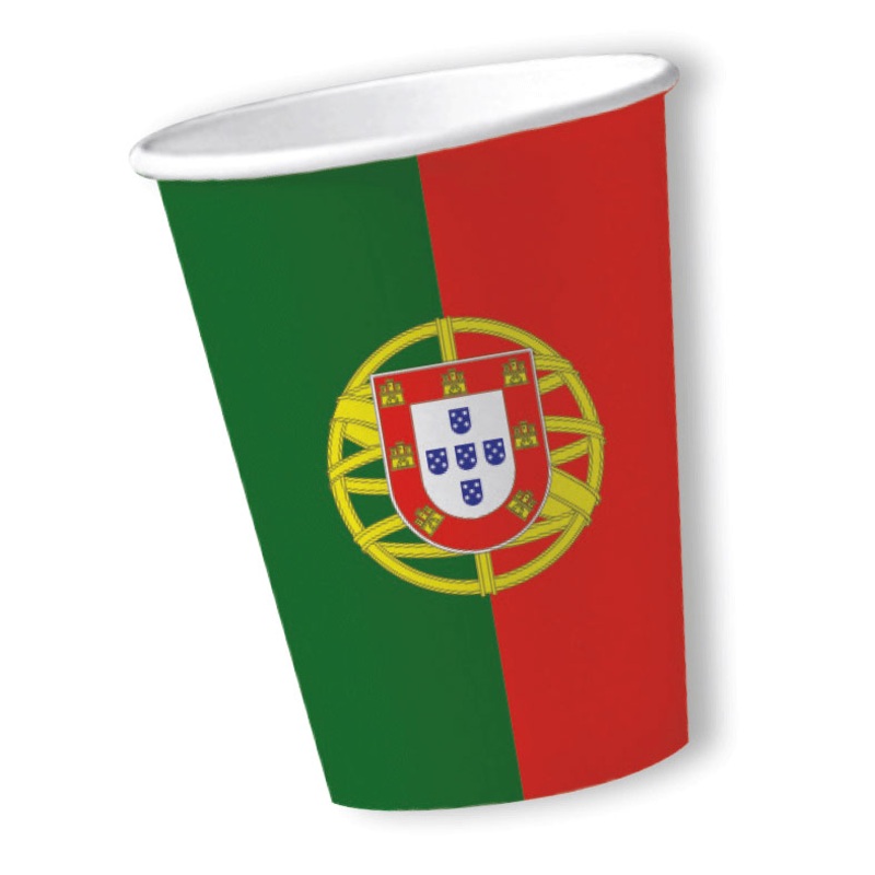 10 Portugal party cups 200ml