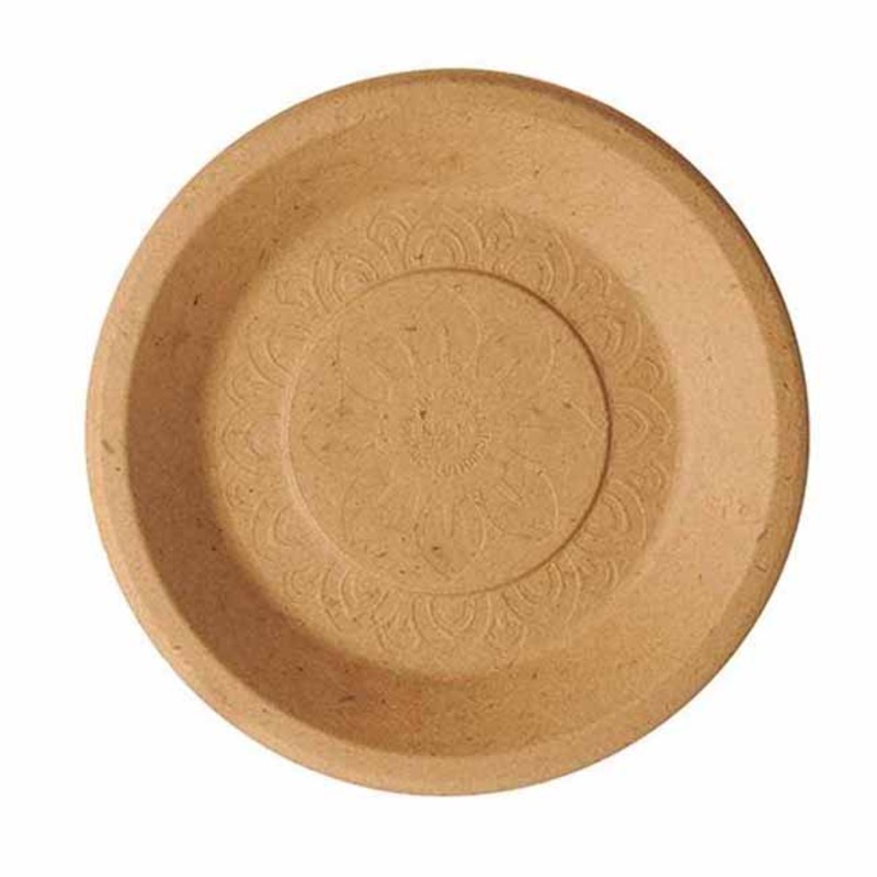 50 party plates made of agricultural waste 25.5cm