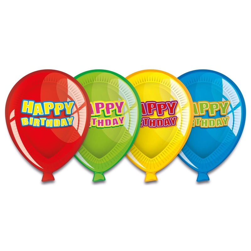 6 Funny Birthday paper plates 23cm