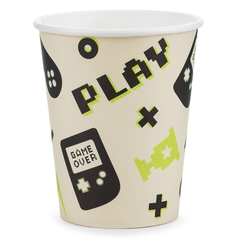 6 paper cups Press Play 220ml