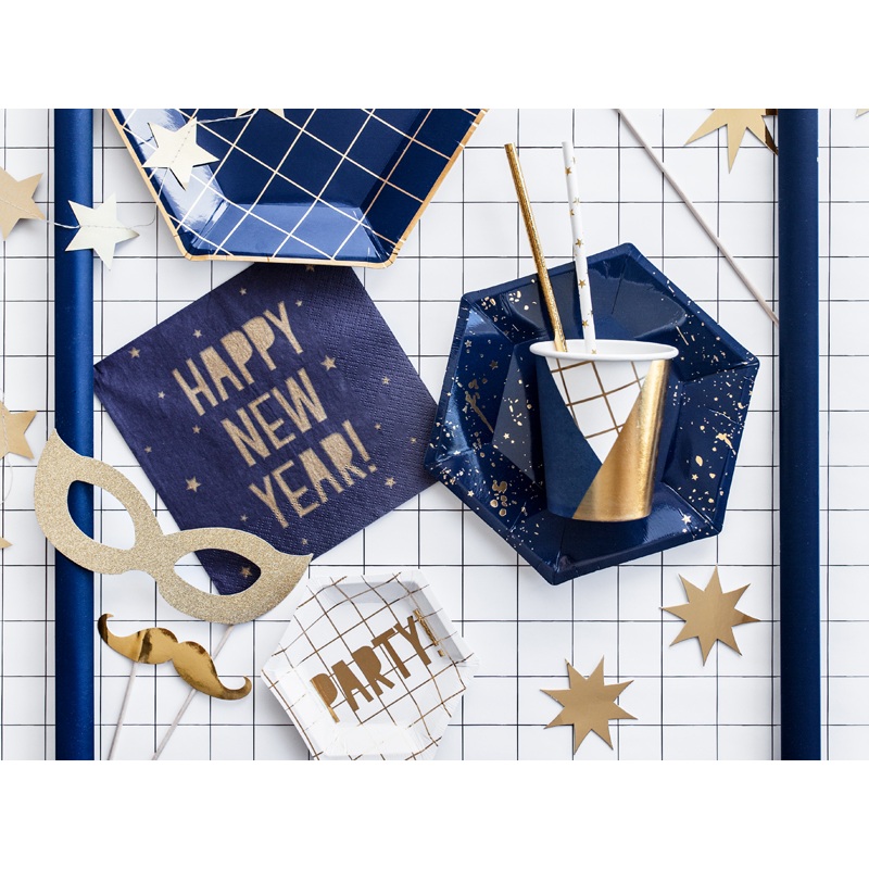 6 Paper Plates Midnight Blue 20cm