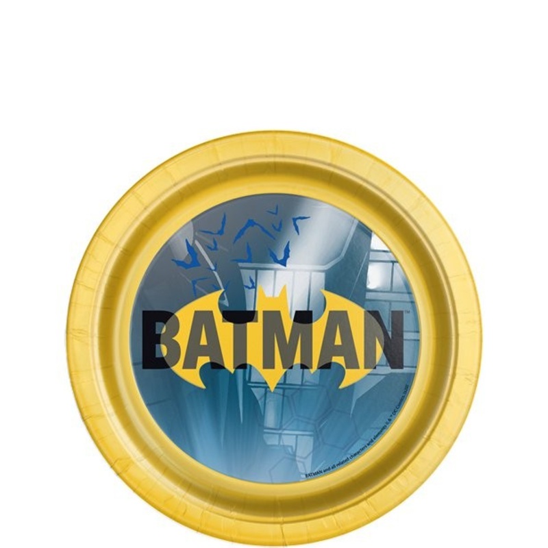 8 Batman party plates 18cm