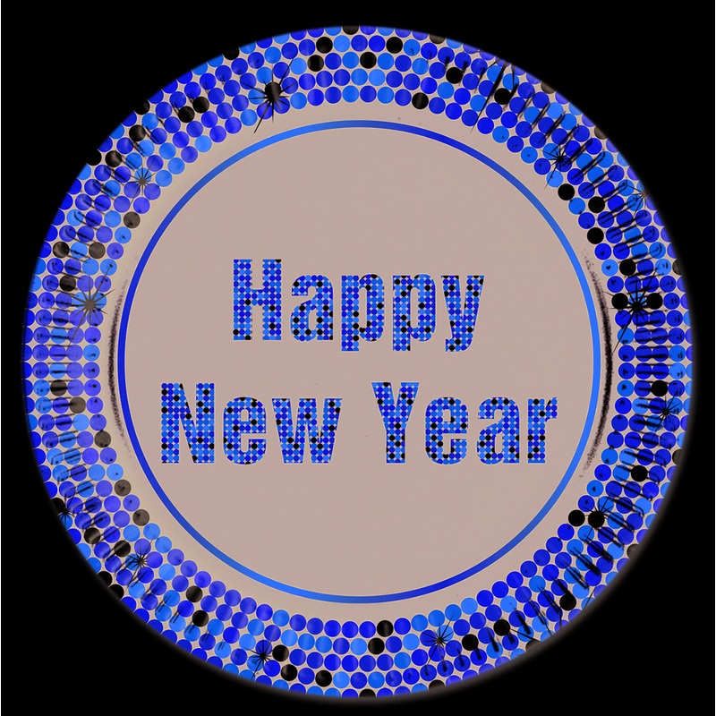 8 Funky New Year paper plates 23cm