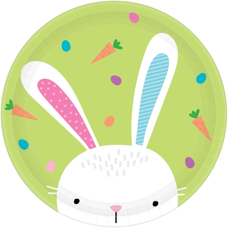 8 Happy Bunny paper plates 23cm