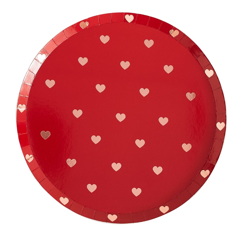 8 oath of love paper plates 24.5cm