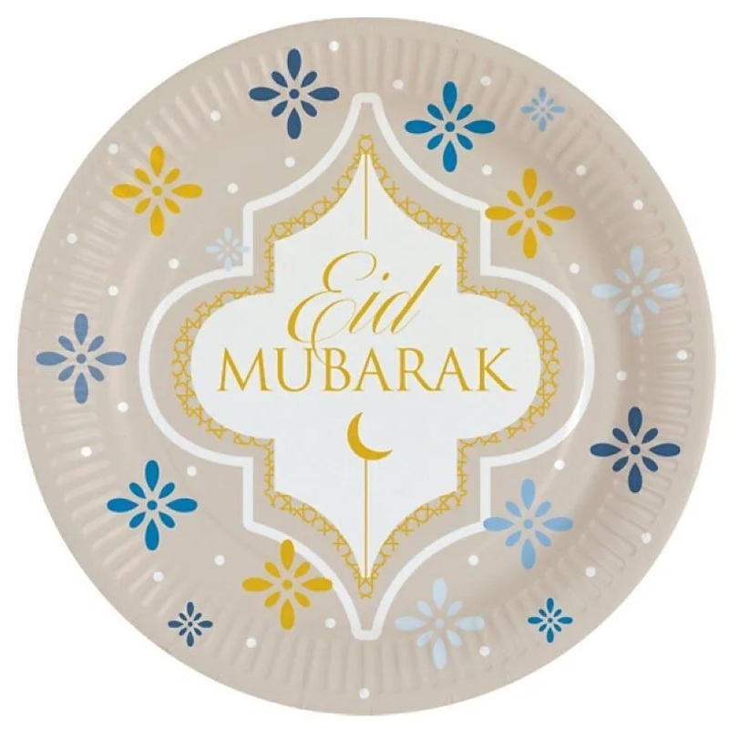 8 plates of elegant holiday greetings 23cm