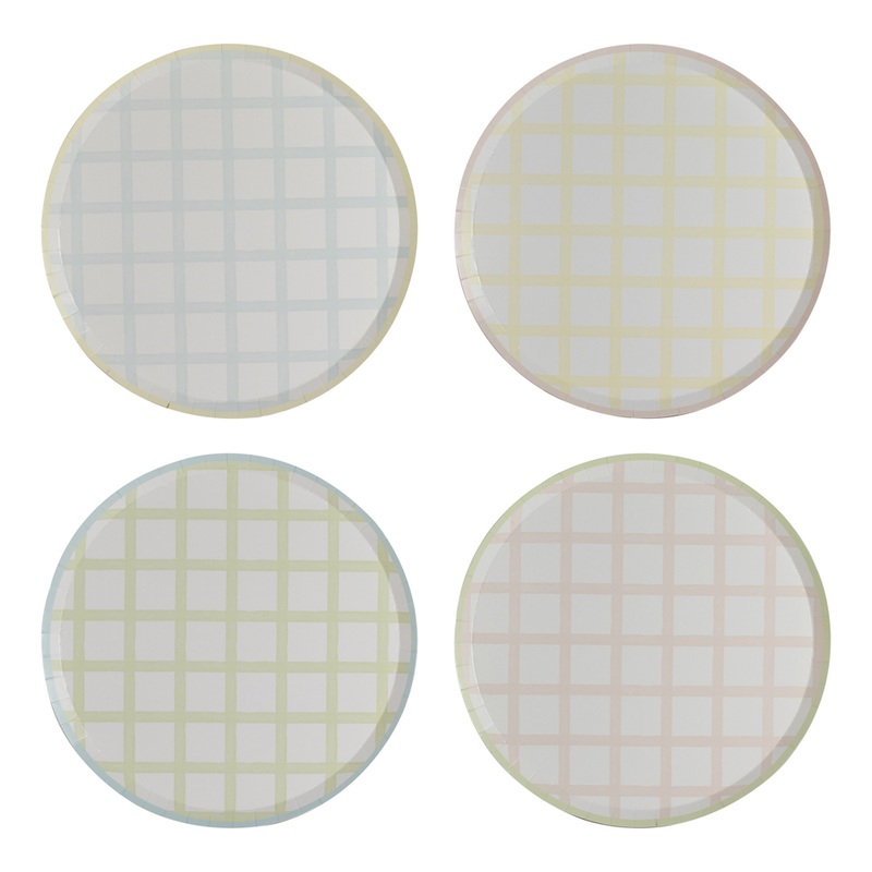 8 spring colors paper plates 23cm