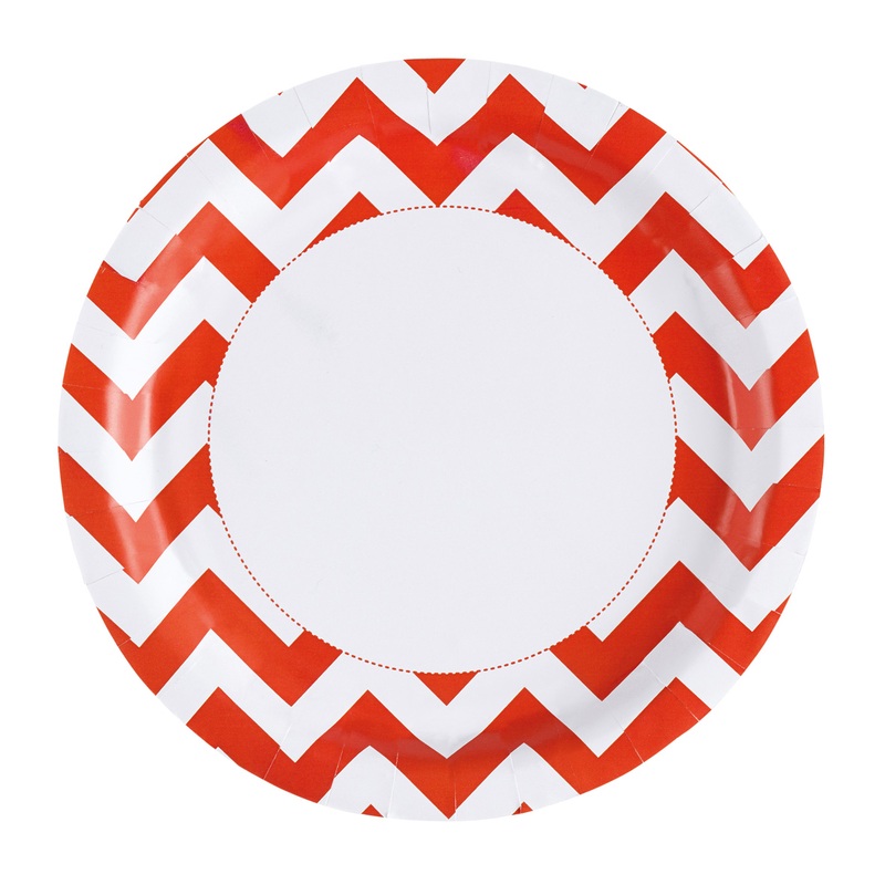 8 sweet pips paper plates orange 23cm