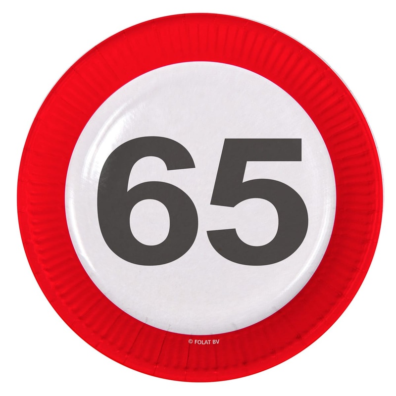 8 traffic sign 65 paper plates 23cm