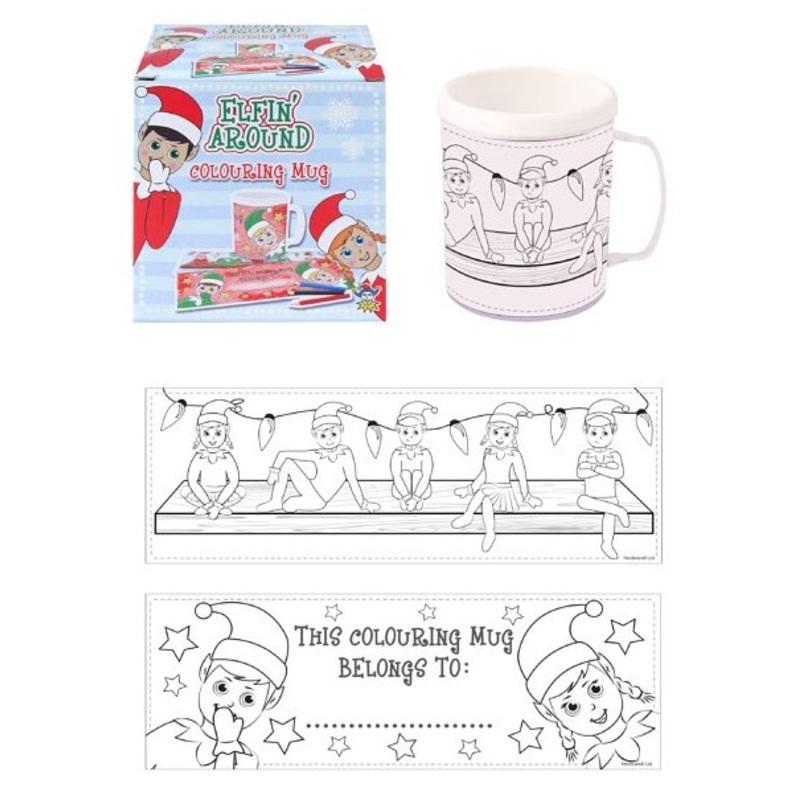 Christmas elf mug to paint