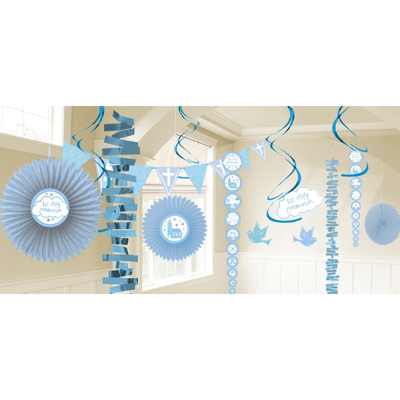 18-piece decoration set communion blue
