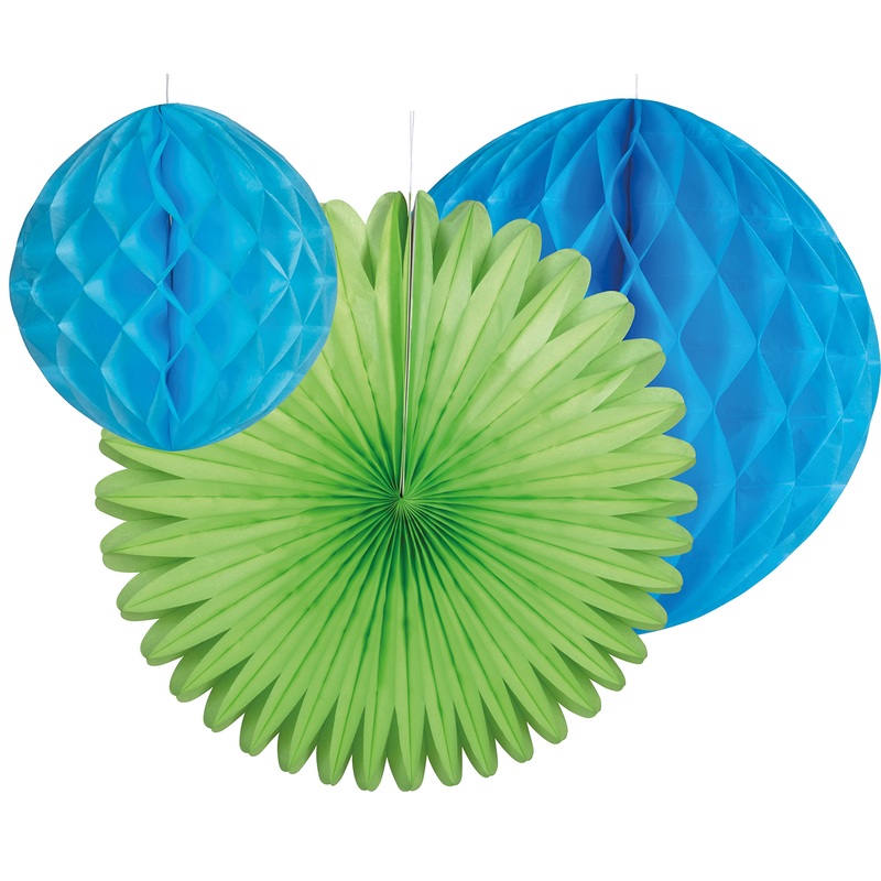 3-colored decoration set Neptun 3-part