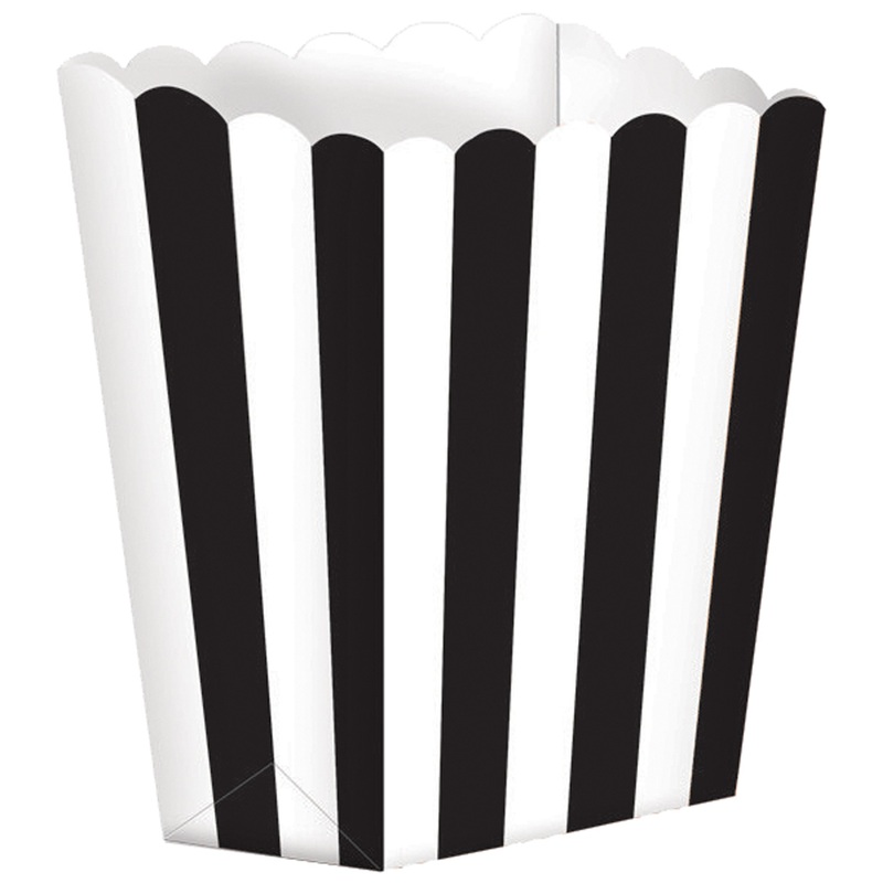 5 black candy buffet snack boxes