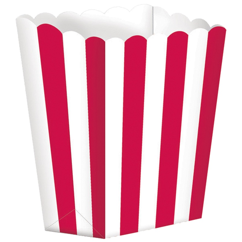 5 candy buffet snack boxes red