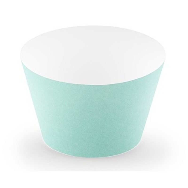 6 Aloha cupcake molds in turquoise
