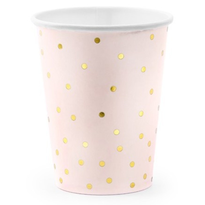 6 Party Queen paper cups pink 260ml