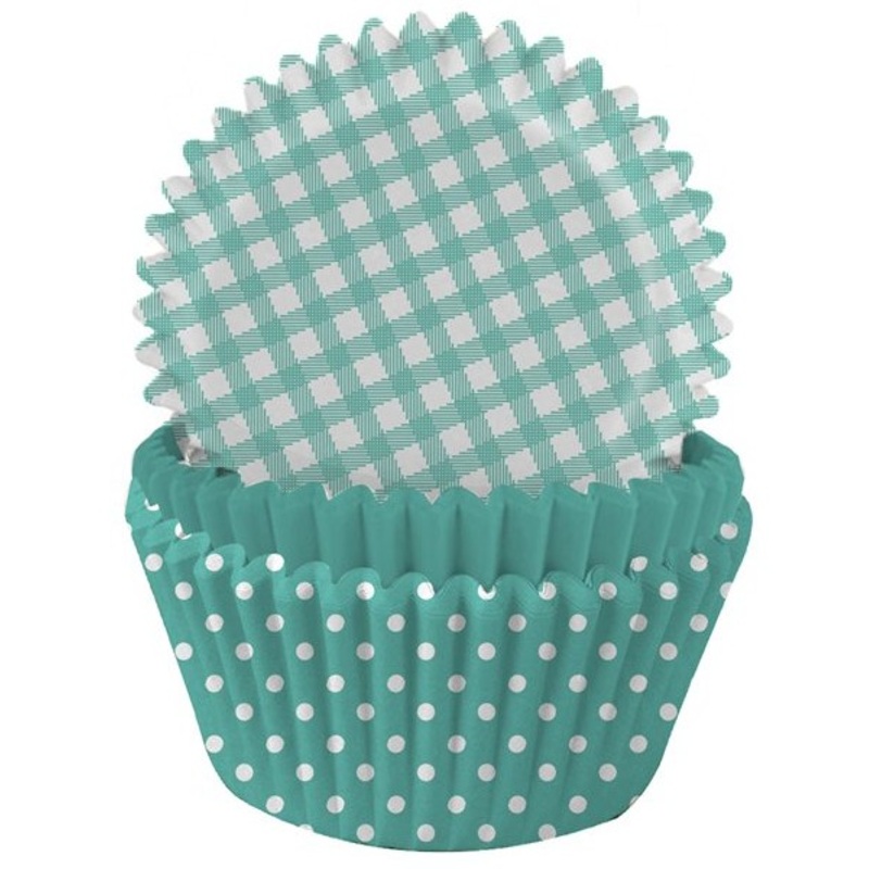 75 turquoise muffin tins Delight 5cm
