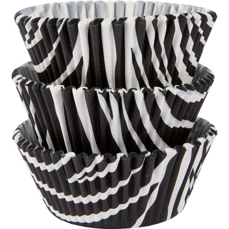 75 zebra muffin cases 5cm