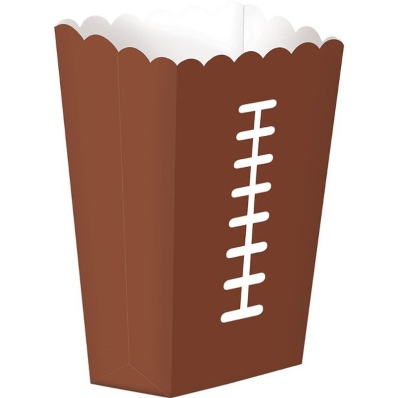8 American football popcorn boxes