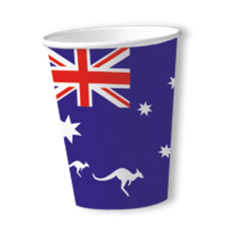 8 Australia Down Under paper cups 200ml