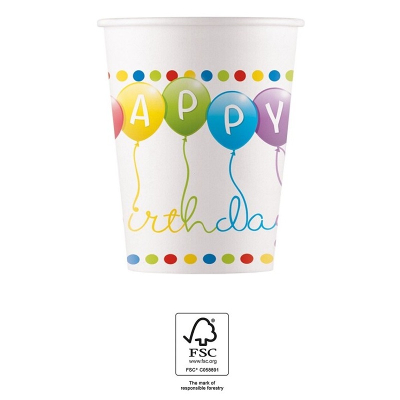 8 party madness cups 200ml