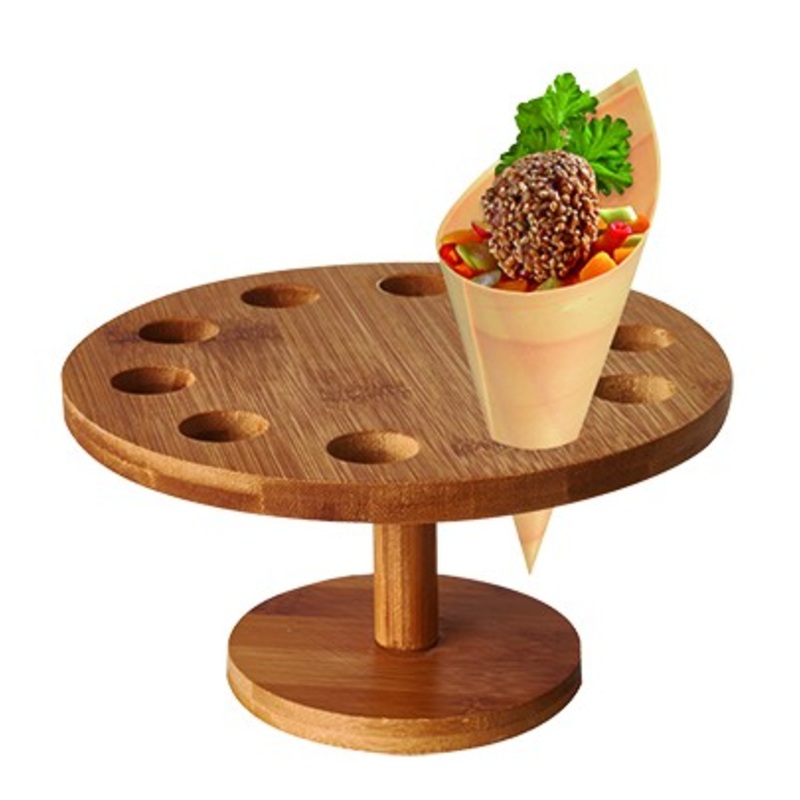 Bamboo holder for 10 snack bags around 18cm