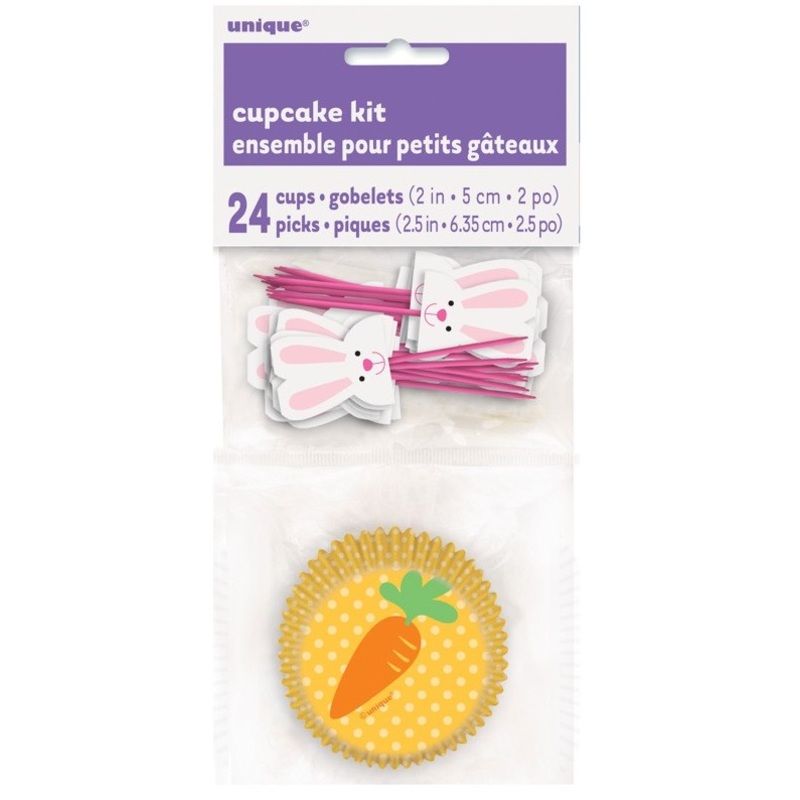 Easter bunny cupcake decoration set