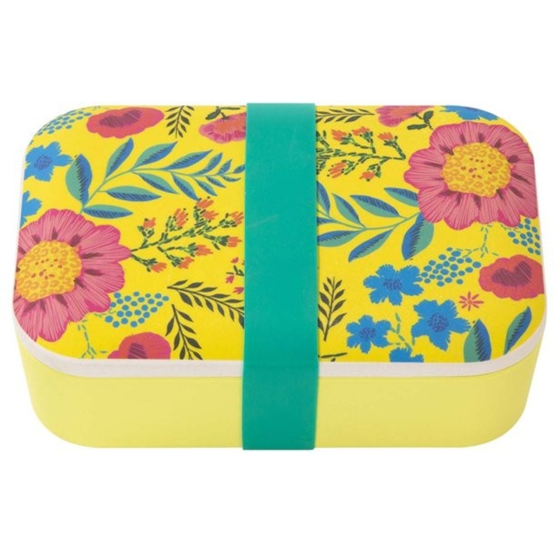 Flowery lunch box free of BPA 19 x 12.5 x 7cm