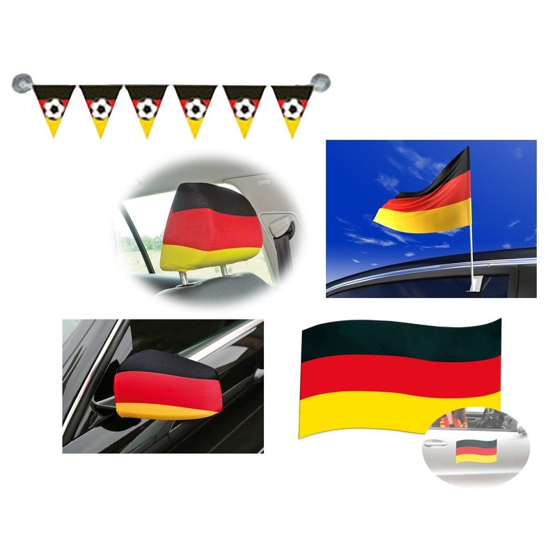 Germany fan car deco set 6 pieces