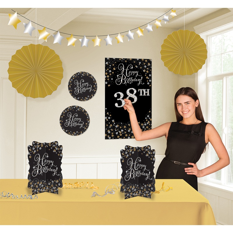 Golden Age Birthday decoration set