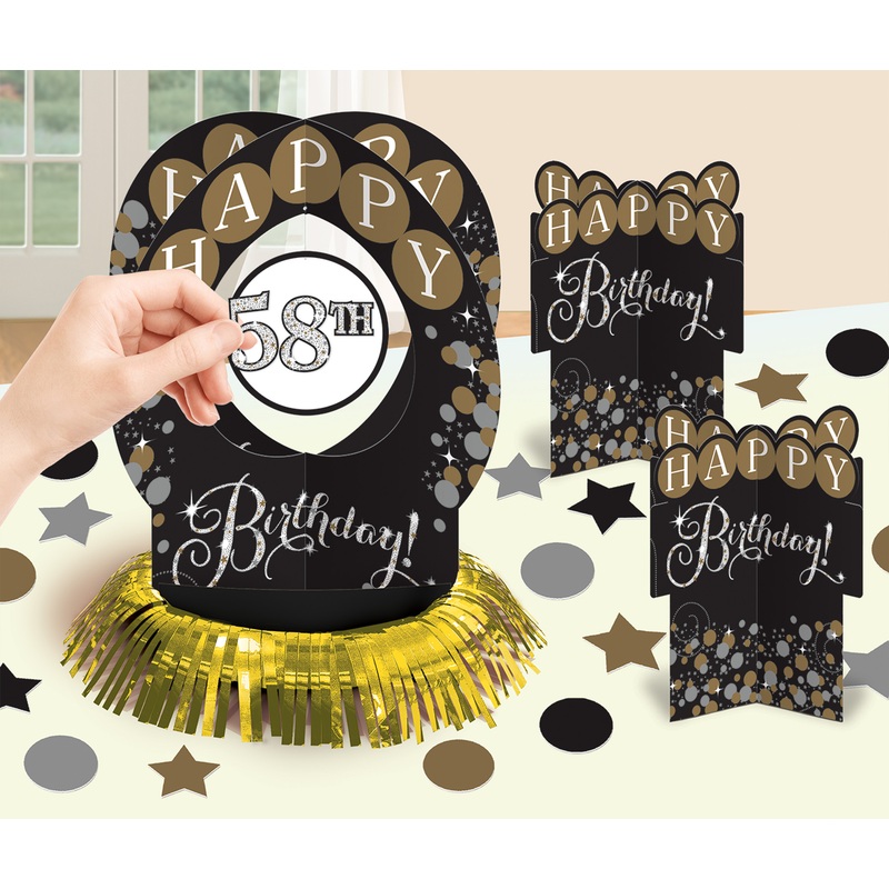Golden Age Birthday table decoration set