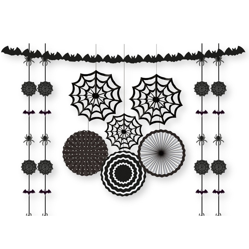 Halloween spider festival hanging decoration set