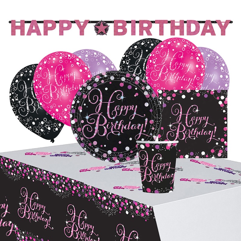 Party set 41 pieces Sparkling Celebrations Pink