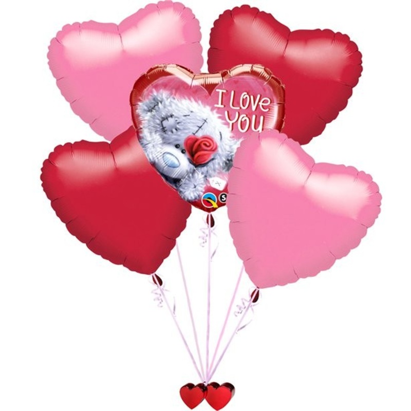 Valentine's Day balloon set teddy bear