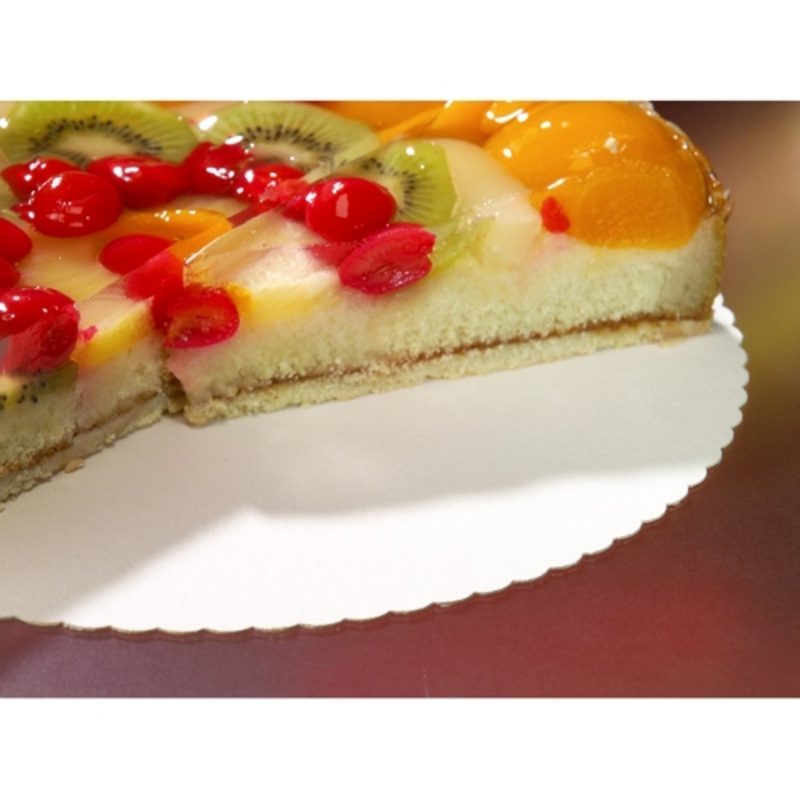10 FSC cake platters Scarletti white 28cm