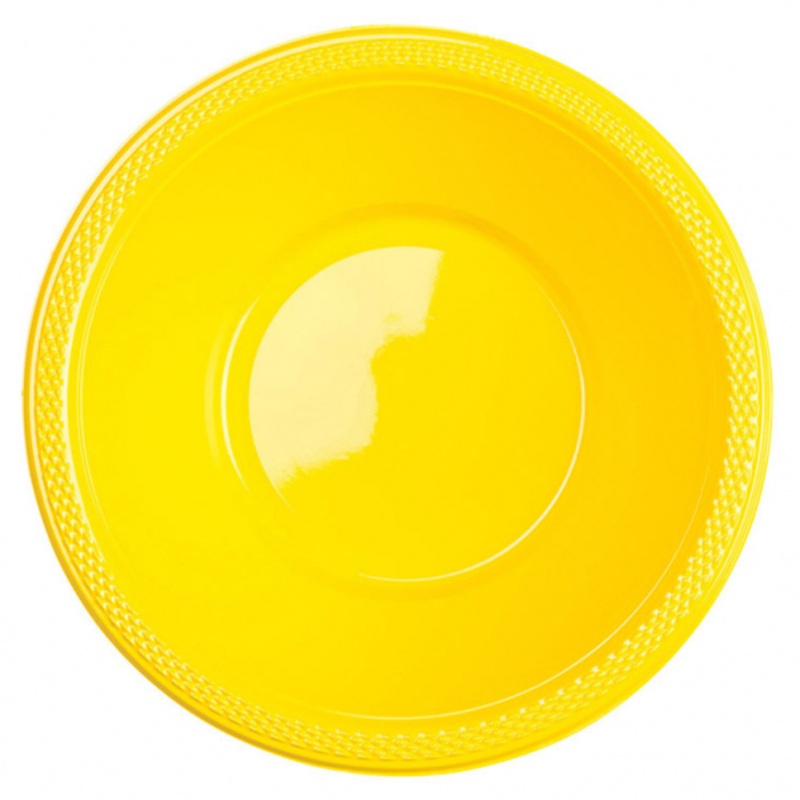 10 party buffet bowls sun yellow 355ml