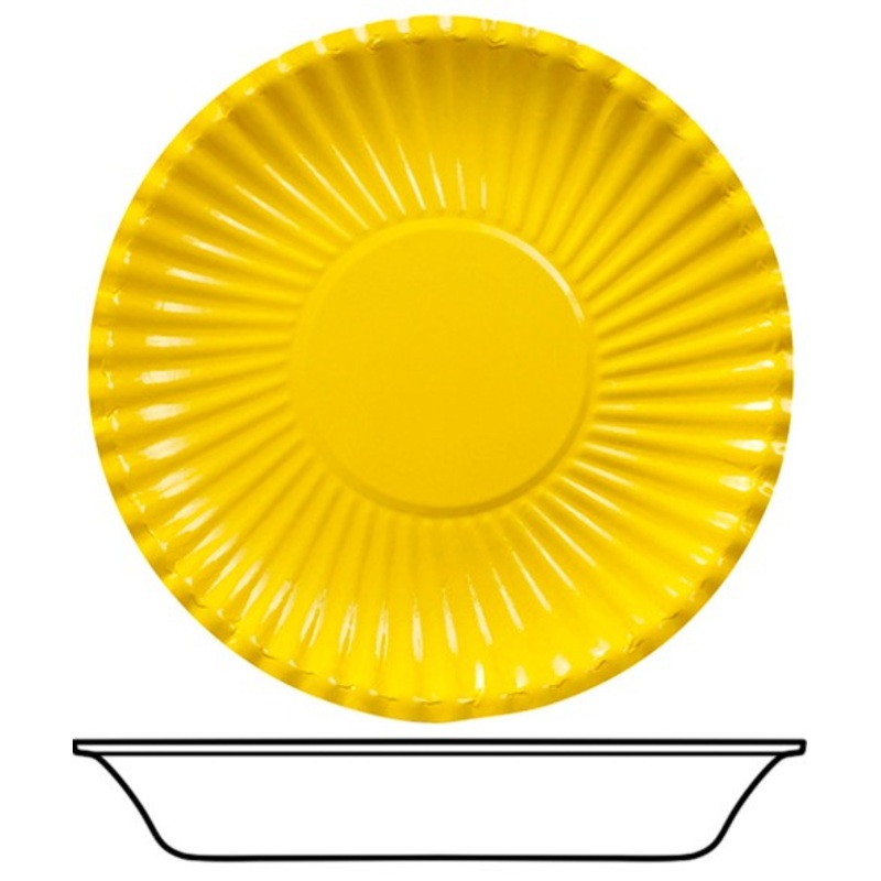 10 Yellow Passion paper plates 22cm